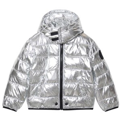 DIESEL DIESEL SILVER COLOURED ONLY THE BRAVE PUFFER JACKET