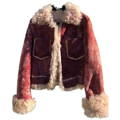 CHRISTIAN LACROIX PINK SHEARLING JACKET
