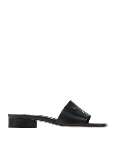 MAISON MARGIELA MAISON MARGIELA WOMAN SANDALS BLACK SIZE 5 LEATHER