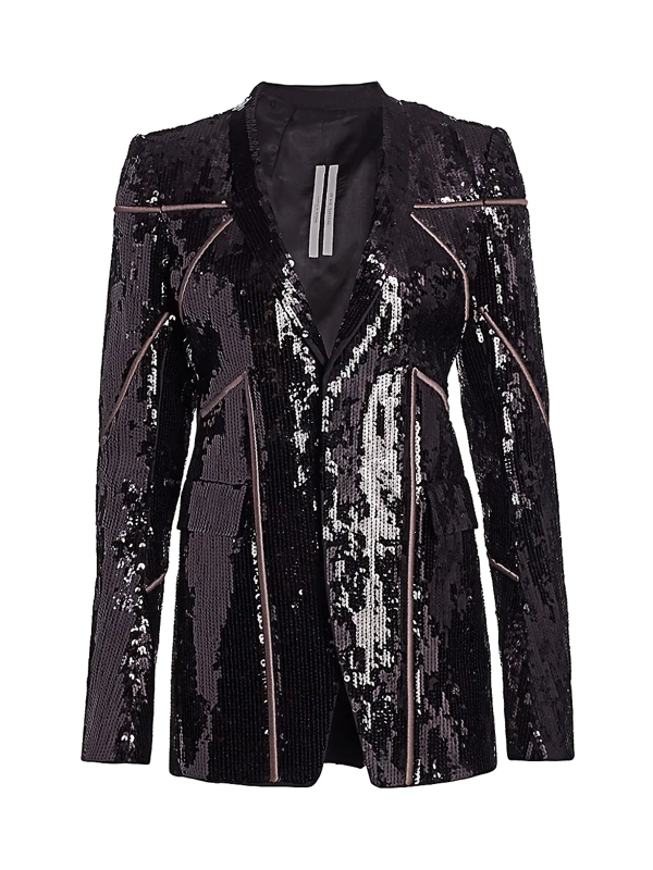 rick owens sequin blazer