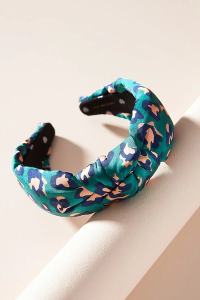 LELE SADOUGHI LELE SADOUGHI SILK LEOPARD KNOTTED HEADBAND