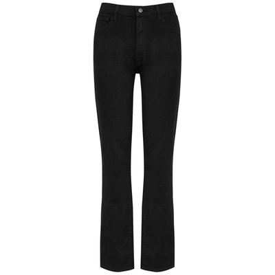 J BRAND TEAGAN BLACK STRAIGHT-LEG JEANS