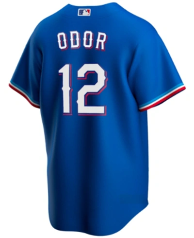 NIKE MEN'S ROUGNED ODOR TEXAS RANGERS OFFICIAL PLAYER REPLICA JERSEY