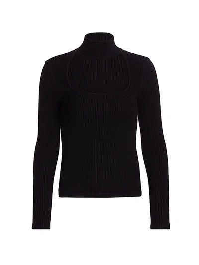 JONATHAN SIMKHAI STANDARD JANESSA RECYCLED CUTOUT SQUARENECK SWEATER