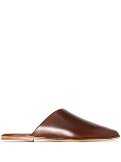 ST AGNI ZURI LEATHER SANDALS