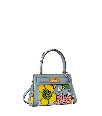 Blue Tory Burch Floral Handbag Tory Burch Small Ella Floral Print