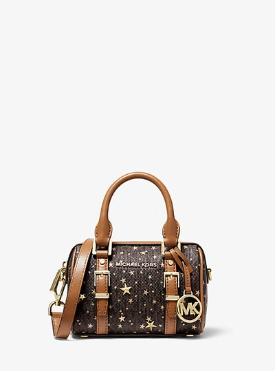 MICHAEL KORS BEDFORD LEGACY EXTRA-SMALL STAR EMBELLISHED LOGO DUFFLE CROSSBODY BAG