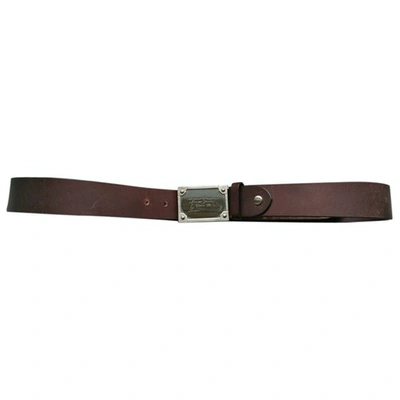 ALFRED DUNHILL BROWN LEATHER BELT