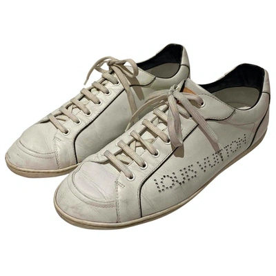 LOUIS VUITTON MATCH UP WHITE LEATHER TRAINERS
