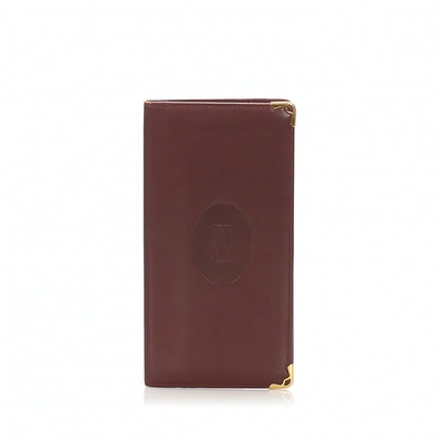 CARTIER RED LEATHER WALLET