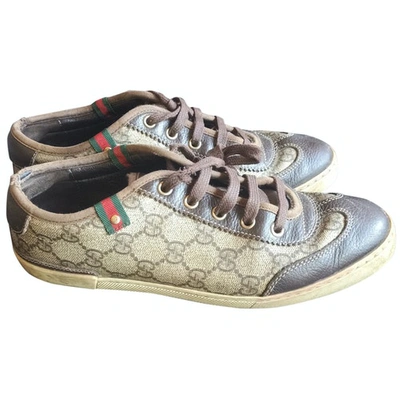 GUCCI G74 LEATHER TRAINERS