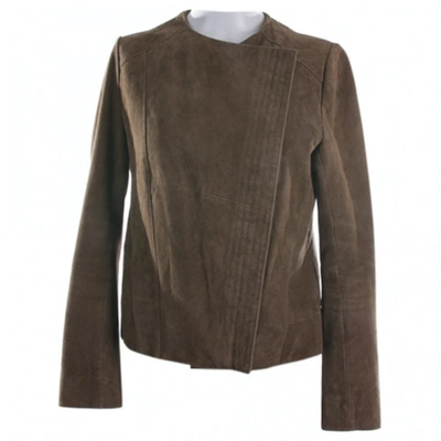 MAJE BROWN LEATHER LEATHER JACKET