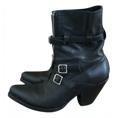 CELINE LEATHER WESTERN BOOTS