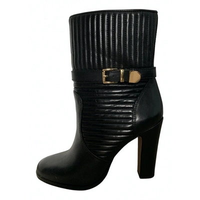 VINCE CAMUTO BLACK LEATHER BOOTS