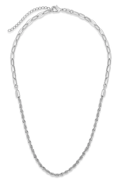 STERLING FOREVER ROPE TWIST CHAIN NECKLACE