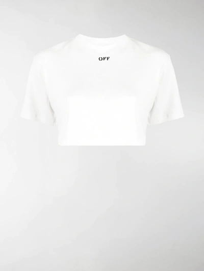 OFF-WHITE CROPPED SHORT-SLEEVE T-SHIRT