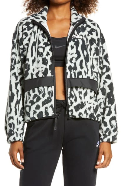 NIKE SPORTSWEAR ANIMAL PRINT FLEECE JACKET