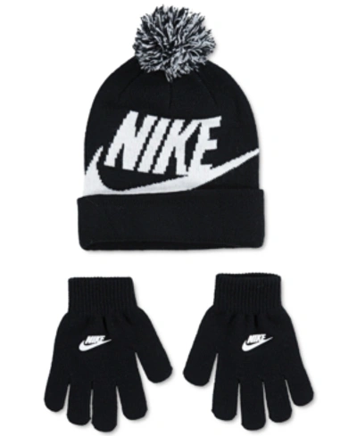 NIKE BIG BOYS 2-PIECE SWOOSH BEANIE AND GLOVES SET