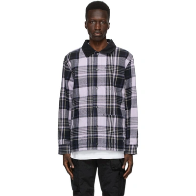 VANS REVERSIBLE PURPLE ANDERSON .PAAK EDITION PLAID CHORE COAT