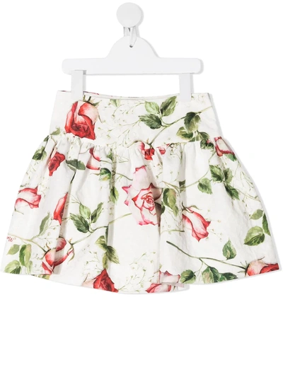 MONNALISA FLORAL PRINT FULL SKIRT