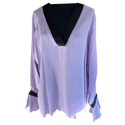 AMANDA WAKELEY PURPLE SILK  TOP