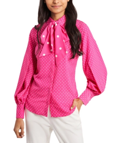 RILEY & RAE CAMILLE BOW NECK BLOUSE, CREATED FOR MACY'S