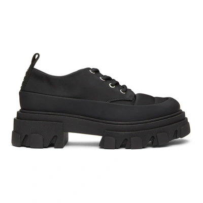 GANNI BLACK NYLON WINTER HYBRID DERBYS