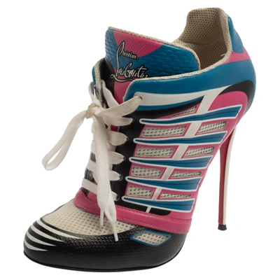 Pre-owned Christian Louboutin Multicolor Leather And Mesh Boltina