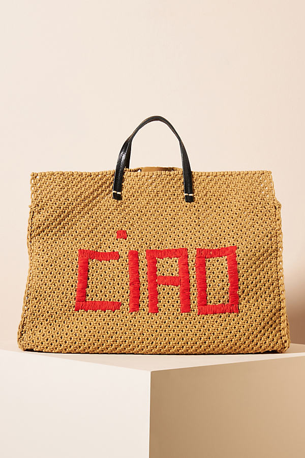 Shop Clare V Ciao Tote Bag In Brown