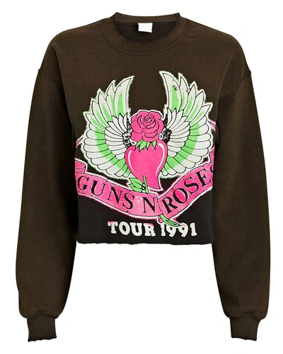 MADEWORN CROPPED GUNS N' ROSES SWEATSHIRT