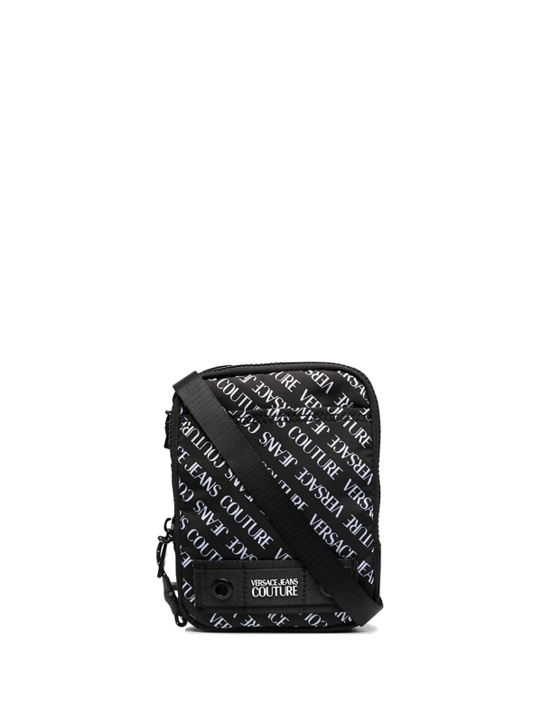 pelleten skammel problem Shop Versace Jeans Couture Logo-print Messenger Bag In Black