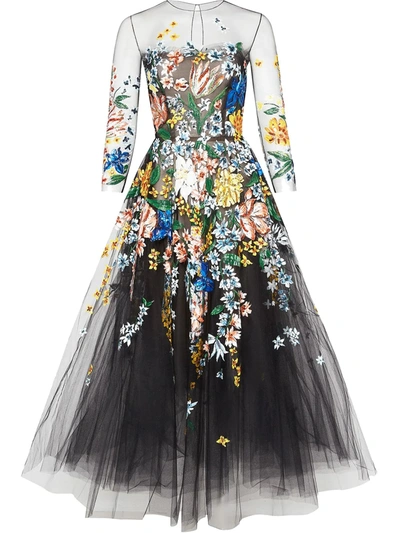 knee length dresses for ladies Floral Fit & Flare Midi Dress | Fit and Flare