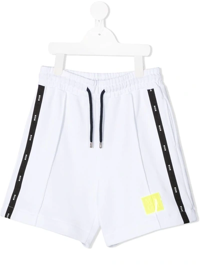 MSGM LOGO STRIPE TRACK SHORTS