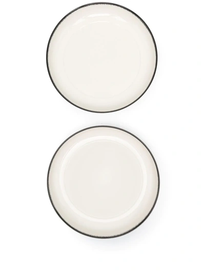 ANN DEUMELEMEESTER X SERAX SET OF TWO CERAMIC HIGH PLATES