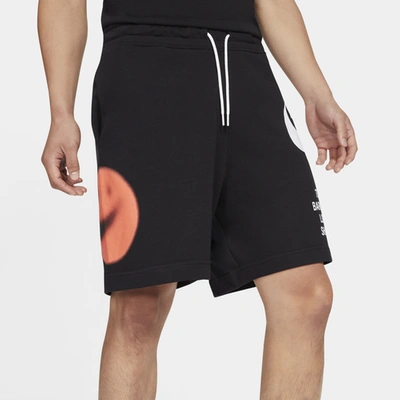 Nike Mens World Tour Fleece Shorts In Black/white