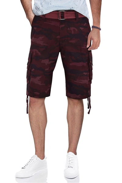 X-RAY BELTED TWILL PIPING CAMO SHORTS