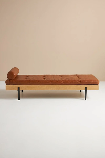 ANTHROPOLOGIE LEATHER JONAH DAYBED