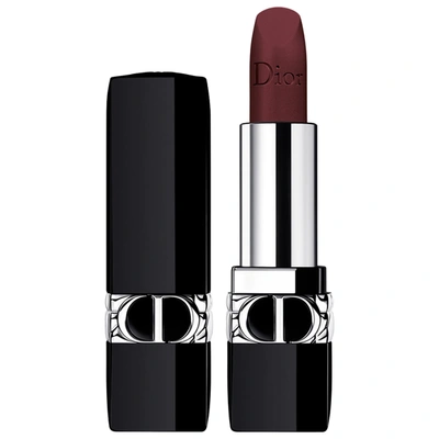 DIOR ROUGE DIOR REFILLABLE LIPSTICK 886 ENIGMATIC VELVET 0.12 OZ/ 3.5 G