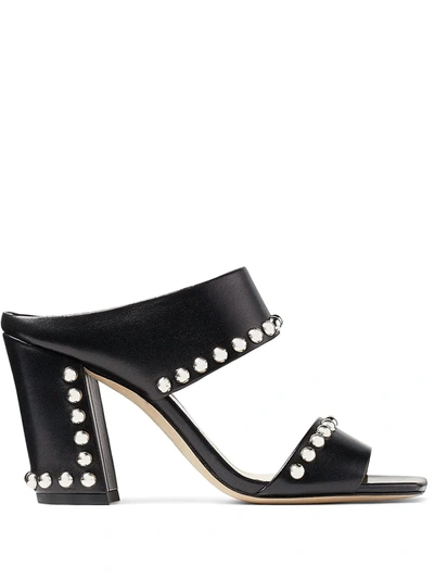 JIMMY CHOO MATTY 85MM STUD-EMBELLISHED SANDALS