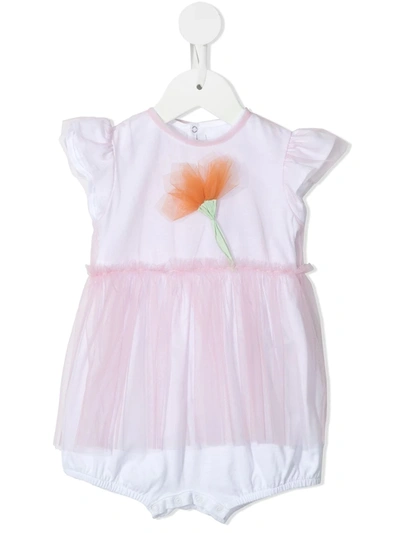 IL GUFO TULLE-SKIRT FLOWER-DETAIL SHORTIES