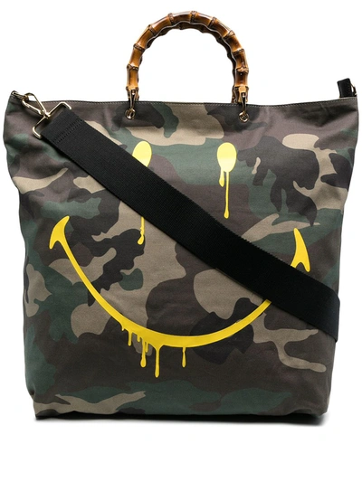 STEFFEN SCHRAUT SMILEY FACE CAMOUFLAGE-PRINT TOTE