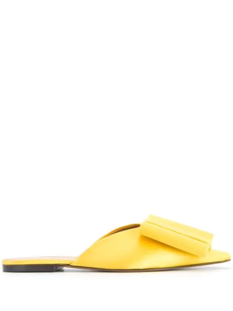 yellow bow mules