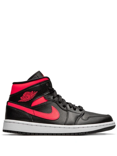 JORDAN AIR JORDAN 1 MID "SIREN RED" SNEAKERS
