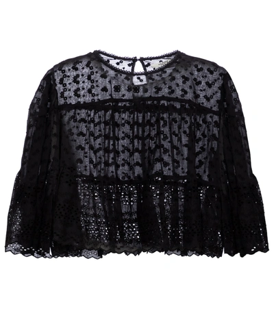 ISABEL MARANT ÉTOILE TEVIKA BRODERIE ANGLAISE COTTON TOP