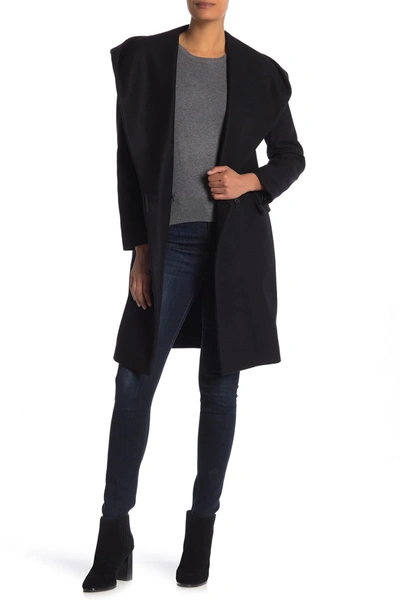 ALLSAINTS SCALA WOOL BLEND HOODED COAT