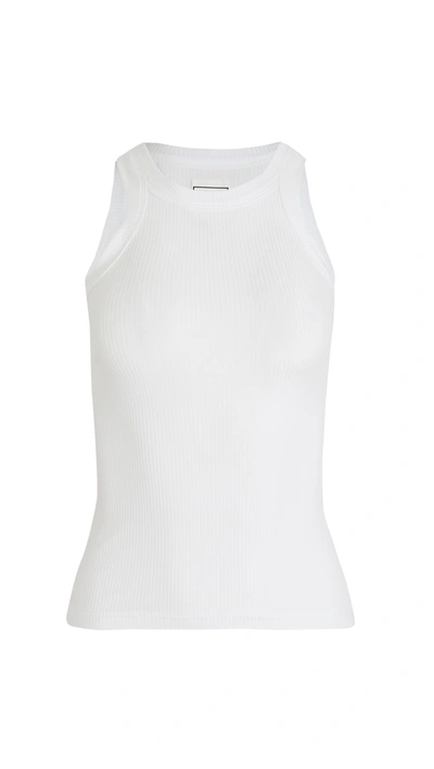 WSLY RIVINGTON RIBBED TANK WHITE