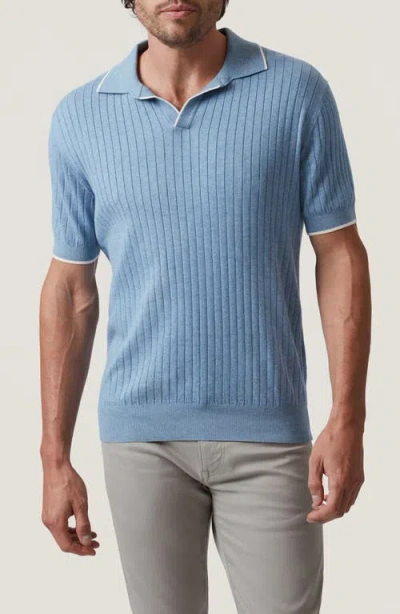 34 HERITAGE 34 HERITAGE RIB SHORT SLEEVE POLO SWEATER