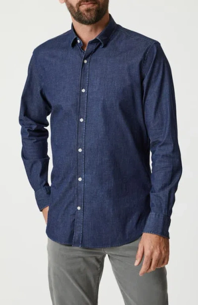 34 HERITAGE 34 HERITAGE STRETCH DENIM BUTTON-UP SHIRT