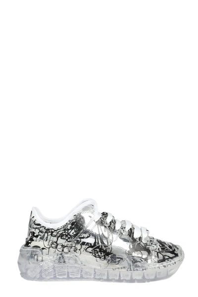 GCDS TRANSPARENT PRINTED SKATE SNEAKERS