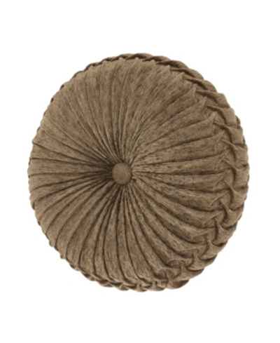 J QUEEN NEW YORK DORSET TUFTED DECORATIVE PILLOW, 15" ROUND